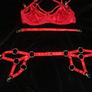 Sexy BDSM inspired lingerie. Bondage theme.